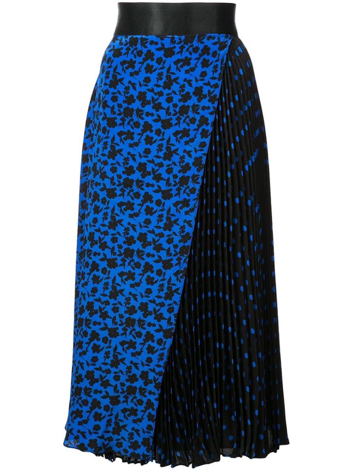 Alice+olivia Lilia Pleated Skirt - Blue
