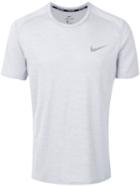 Nike - Breathe Miler Cool Running Top - Men - Polyester - L, Grey, Polyester