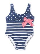 Amaia Striped Swimsuit, Size: 8 Yrs, Blue