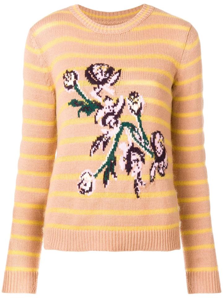 Ermanno Scervino Striped Knit Sweater - Nude & Neutrals