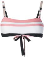 Asceno Bold Stripe Wrap Bikini Bandeau - Multicolour