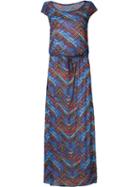 Lygia & Nanny Zig Zag Dress, Women's, Size: 46, Blue, Polyamide
