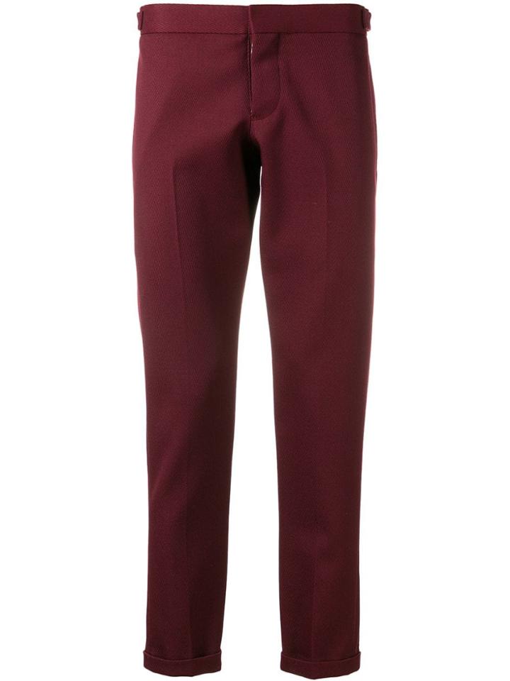 Thom Browne Rwb Stripe Skinny Trouser - Red