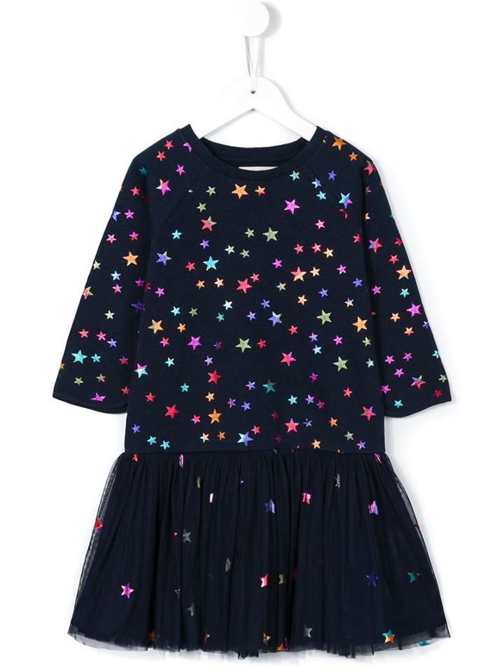 Moncler Kids Star Print Dress, Girl's, Size: 12 Yrs, Blue