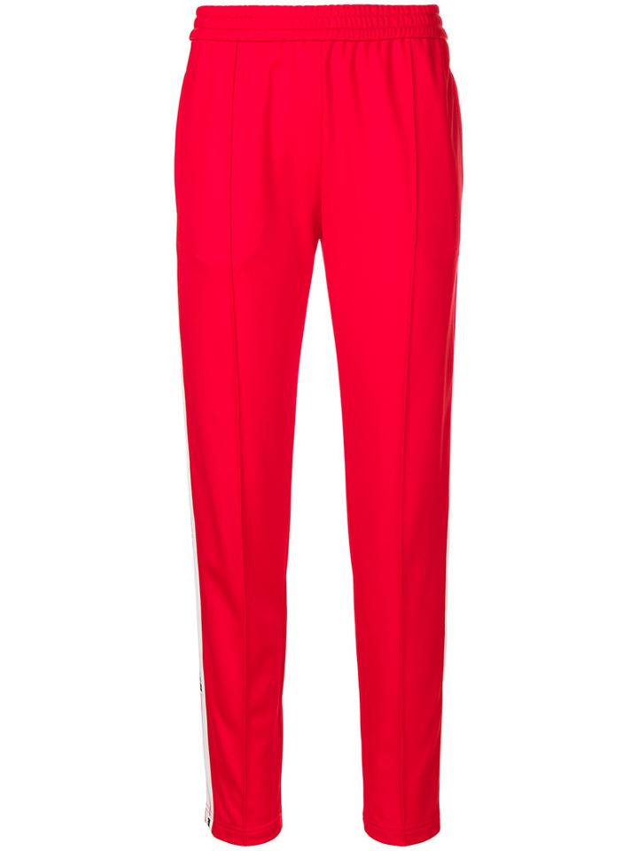 Msgm - Msgm Logo Joggers - Women - Polyamide/polyester - 38, Red, Polyamide/polyester