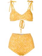 Sian Swimwear Daisy Print Swim Set - Yellow