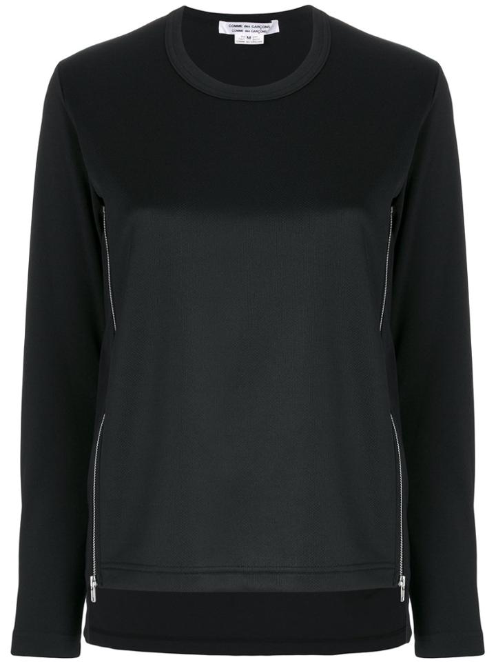 Comme Des Garçons Comme Des Garçons Zip Detail Top - Black