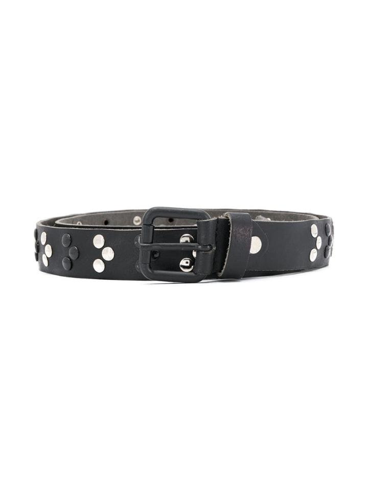 Paolo Pecora Kids Teen Studded Belt - Black