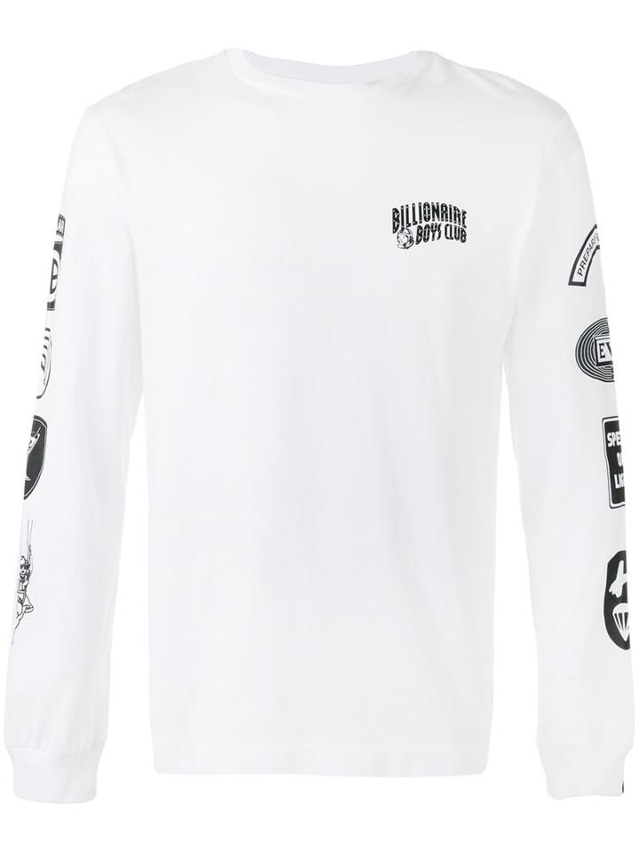 Billionaire Boys Club Aviation Print Sweatshirt, Men's, Size: Large, White, Cotton