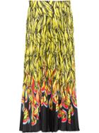 Prada Banana Print Flared Skirt - Multicolour