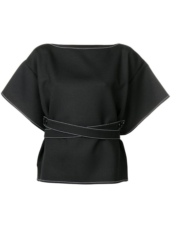 Mm6 Maison Margiela Loose-fit Blouse - Black
