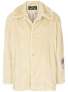 Martine Rose Fur Single Breasted Coat - Brown