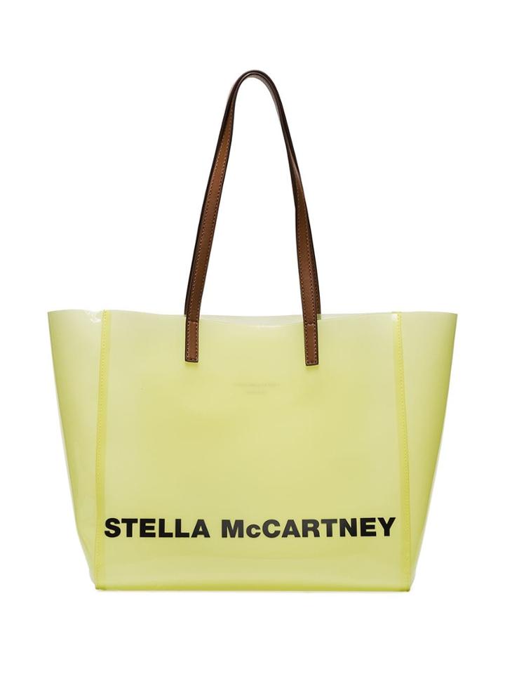Stella Mccartney Logo Print Tote Bag - Yellow