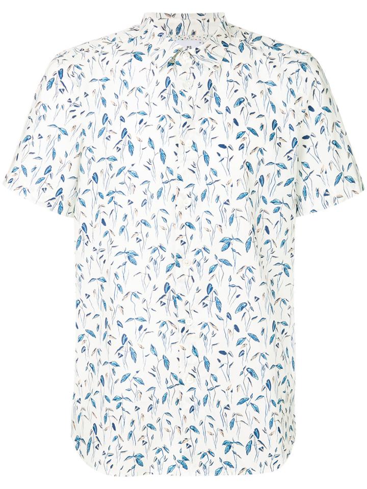 Ps By Paul Smith Botanical-print Shirt - White