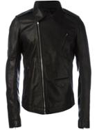 Rick Owens Fitted Leather Jacket - Black