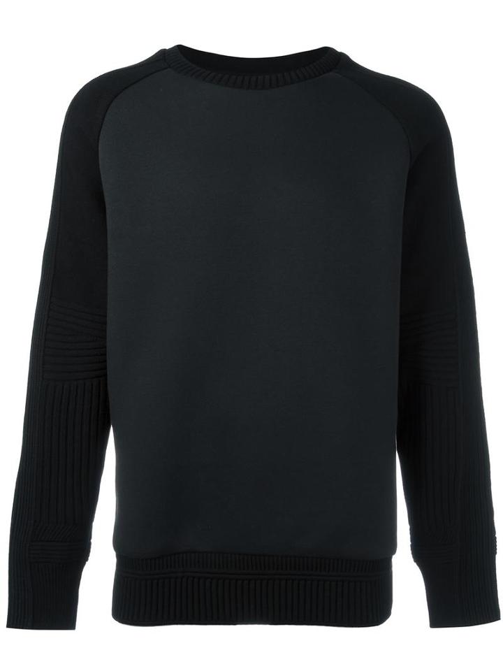 Juun.j Crew Neck Jumper, Men's, Size: 50, Black, Polyester