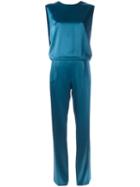 Talbot Runhof 'libonia' Jumpsuit, Women's, Size: 36, Blue, Acetate/cupro/viscose/polyester