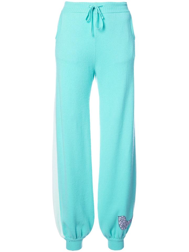 Bird Print Joggers - Women - Cashmere - S, Green, Cashmere, Natasha Zinko