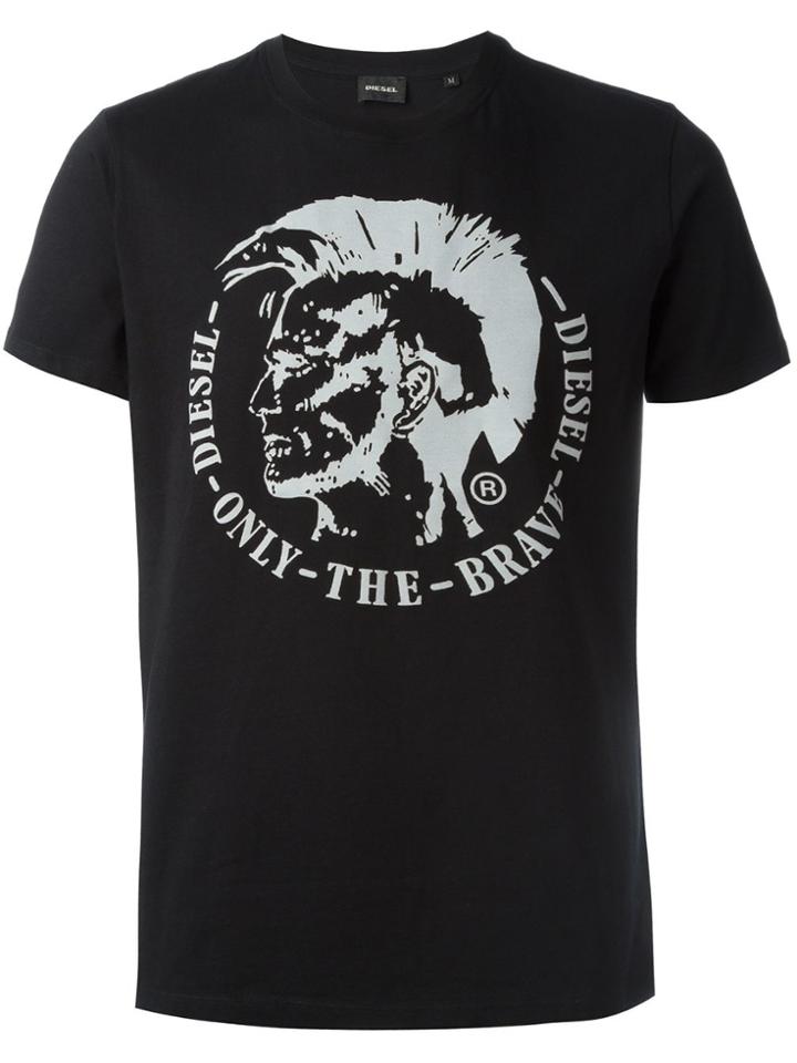 Diesel Only The Brave Embossed T-shirt - Black