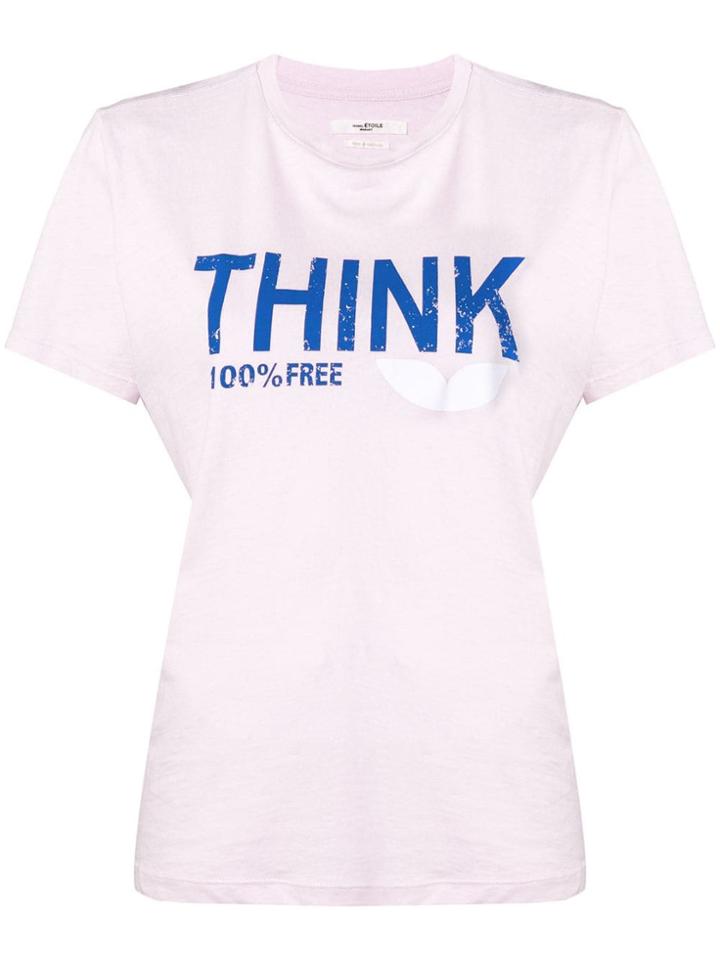 Isabel Marant Étoile Think 100% Free T-shirt - Pink