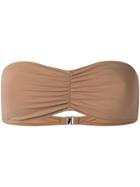 Toteme Royan Bandeau Bikini Top - Brown