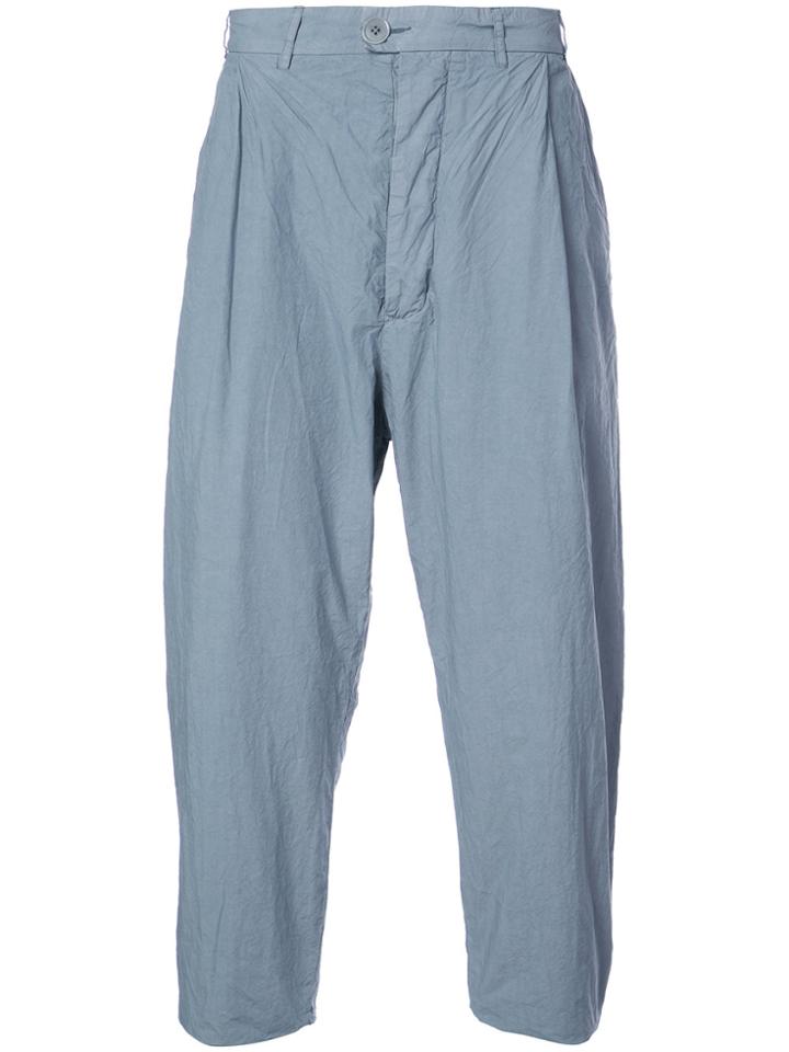 Casey Casey Creased Tapered Trousers - Grey