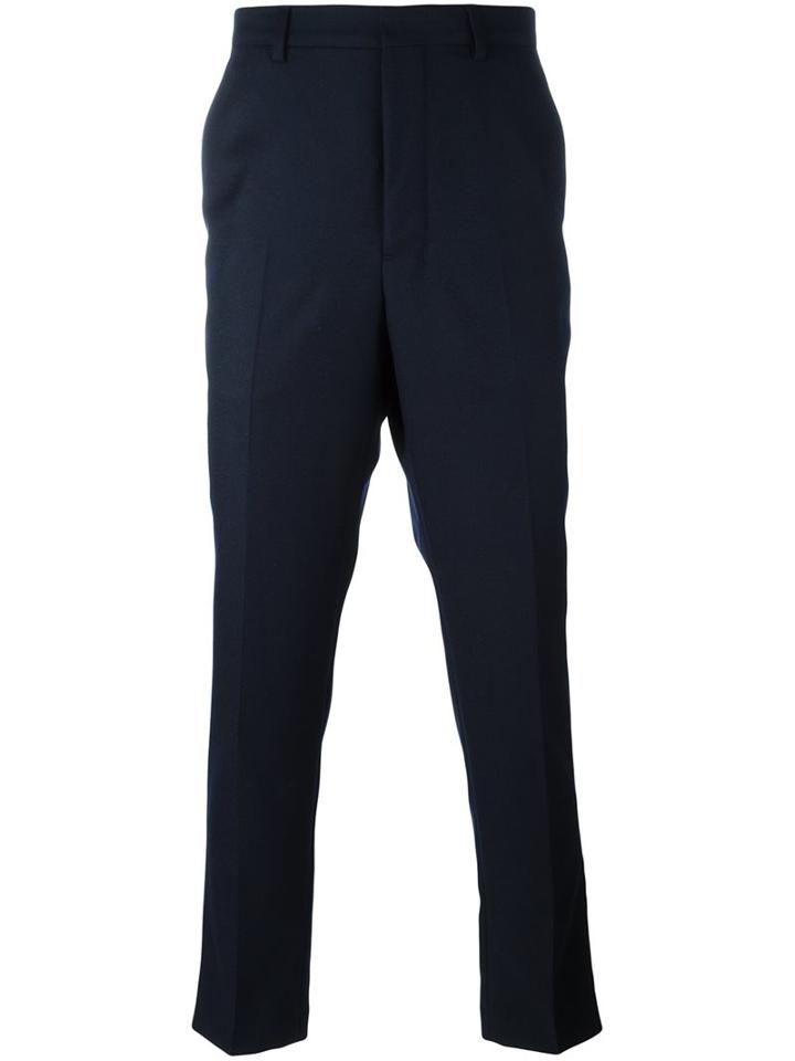 Ami Alexandre Mattiussi Tailored Trousers, Men's, Size: 44, Blue, Polyester/wool