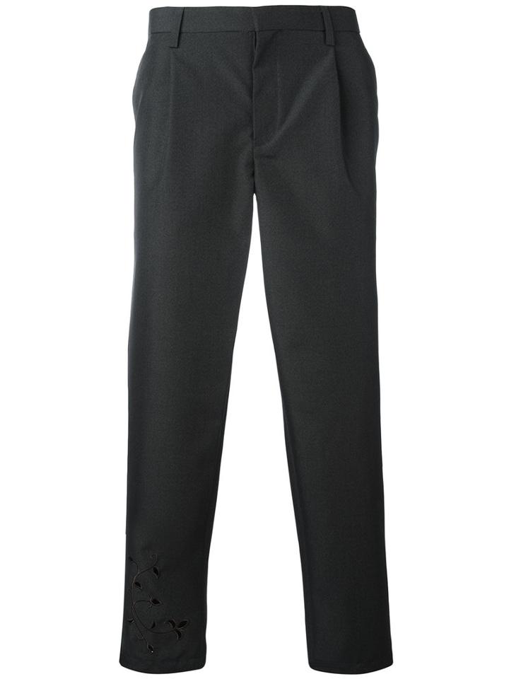 Kolor Tailored Trousers, Men's, Size: 2, Grey, Polyester/cupro/viscose