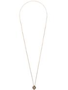 Noor Fares Rainbow Hollow Cube Necklace - Metallic