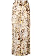 See By Chloé Tiger Print Wide Leg Trousers - Neutrals