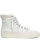 Silent Damir Doma High Top Sneakers, Men's, Size: 10, White, Rubber/leather