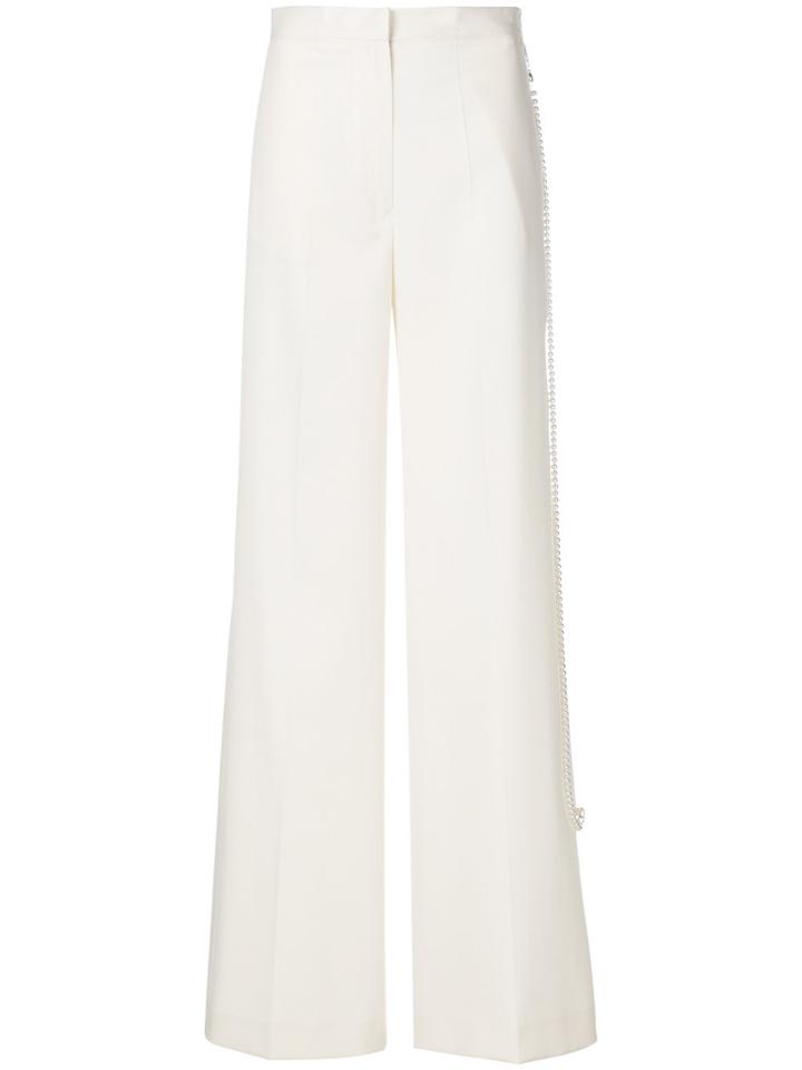Mm6 Maison Margiela Wide Leg Trousers - White
