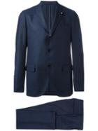 Lardini Two Piece Suit, Men's, Size: 52, Blue, Wool/viscose/cupro