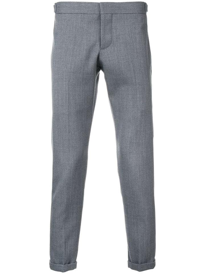 Thom Browne Rwb Stripe Lskinny Trouser - Grey