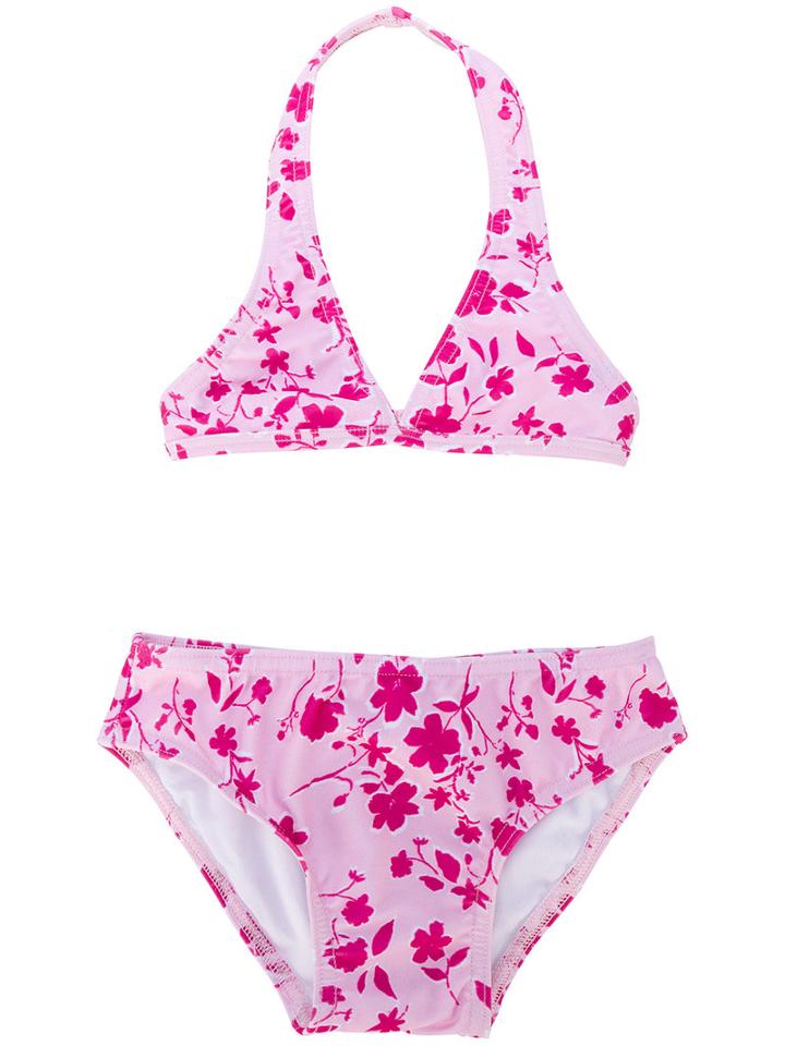Oscar De La Renta Kids - Floral Print Bikini - Kids - Polyamide/spandex/elastane - 4 Yrs, Pink/purple