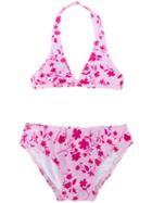 Oscar De La Renta Kids - Floral Print Bikini - Kids - Polyamide/spandex/elastane - 4 Yrs, Pink/purple