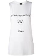 Alexandre Vauthier - Branded Tank - Women - Elastodiene/viscose - One Size, White, Elastodiene/viscose