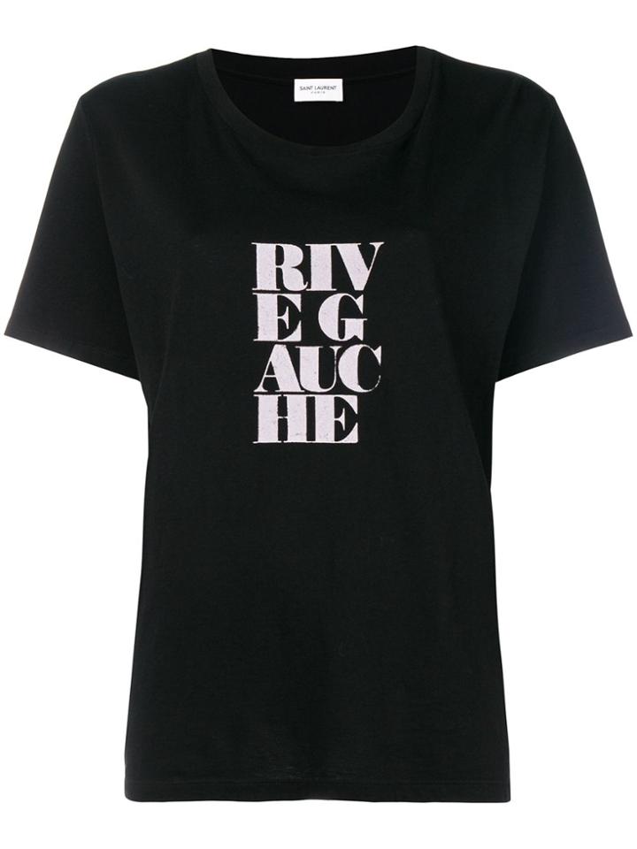 Saint Laurent Rive Gauche T-shirt - Black
