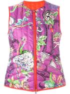 Etro Floral Print Gilet, Women's, Size: 44, Pink/purple, Polyester/polyamide/feather Down