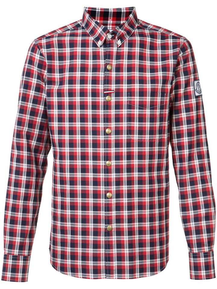Moncler Gamme Bleu - Checked Button-down Shirt - Men - Cotton - I, Red, Cotton