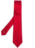 Brioni Jacquard Herringbone Tie - Red