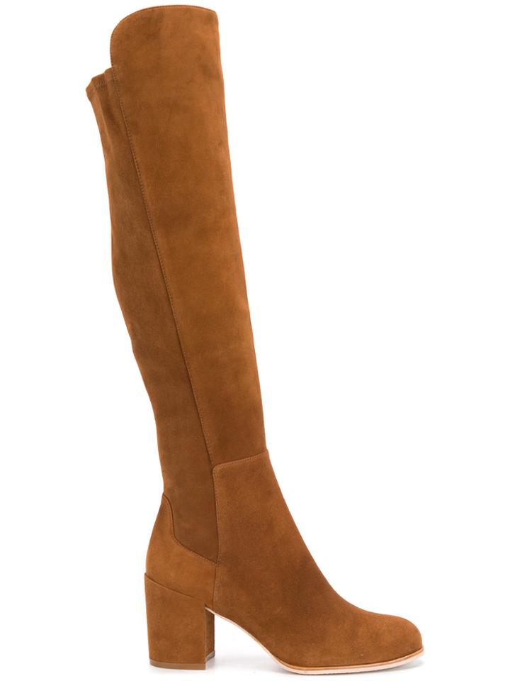 Stuart Weitzman Alljack Knee Boots - Brown