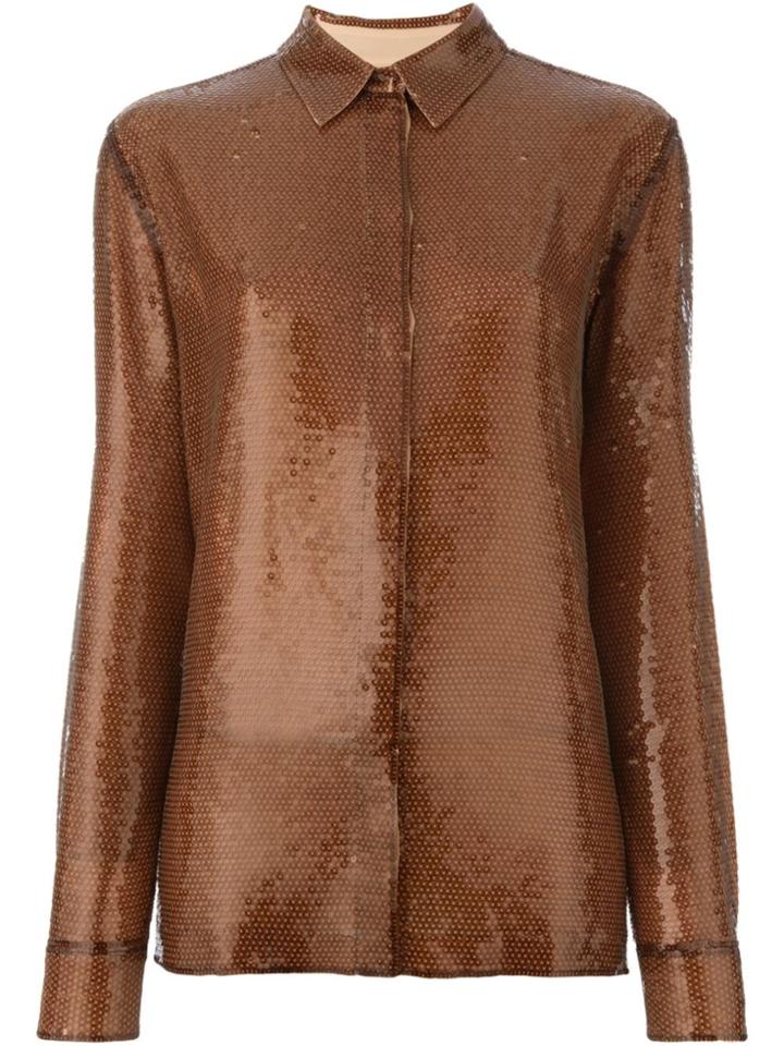 Emilio Pucci Sequined Shirt - Brown