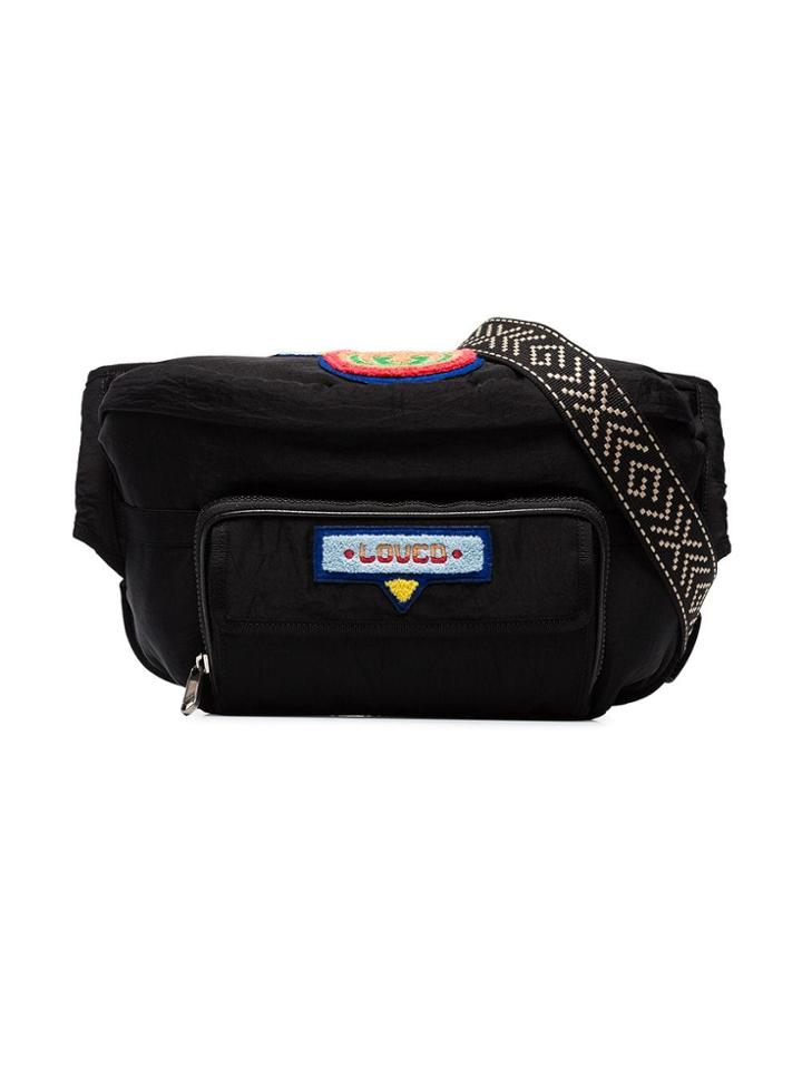 Gucci Badge Embellished Crossbody Bag - Black