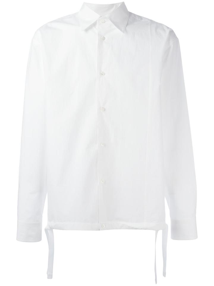 Marni Drawstring Shirt, Men's, Size: 48, White, Cotton