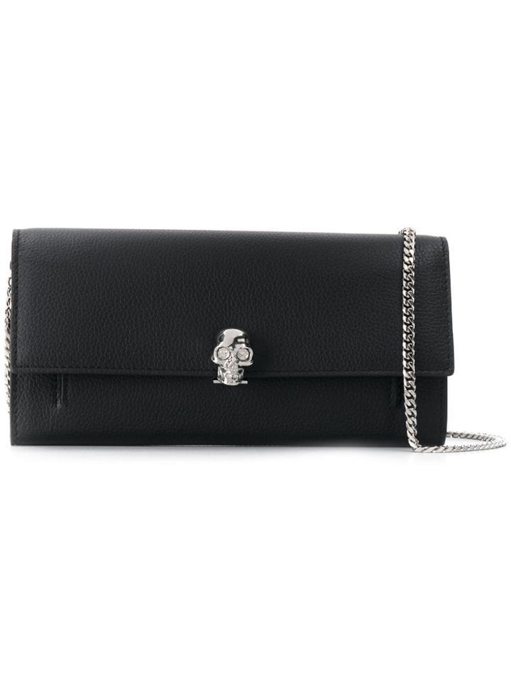 Alexander Mcqueen Skull Detail Crossbody Bag - Black