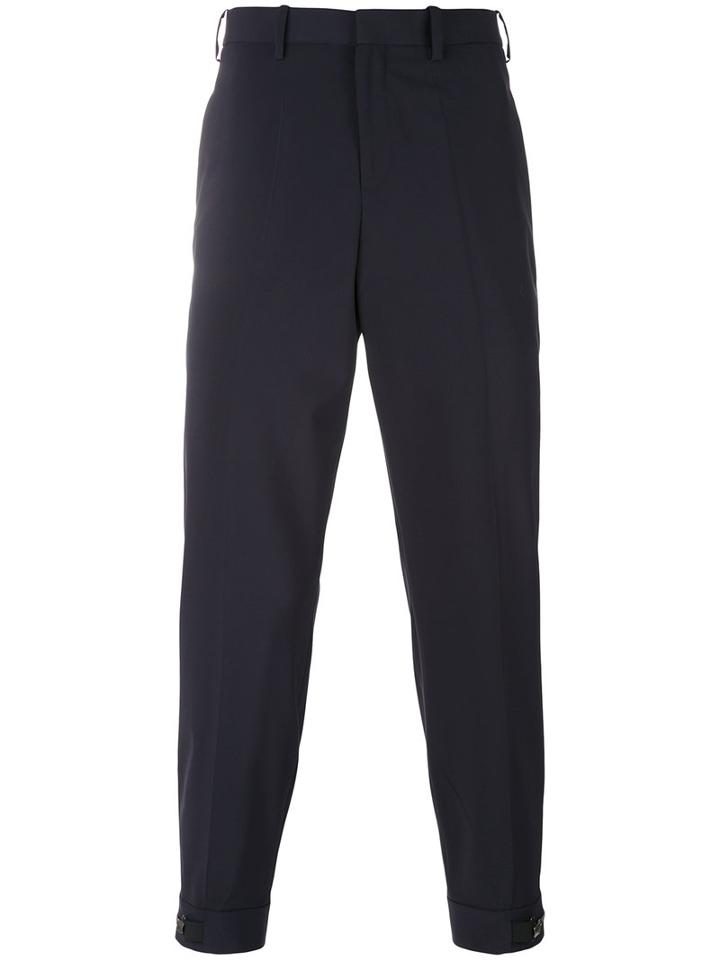 Neil Barrett - Cropped Trousers - Men - Cotton/polyester/spandex/elastane - 46, Blue, Cotton/polyester/spandex/elastane