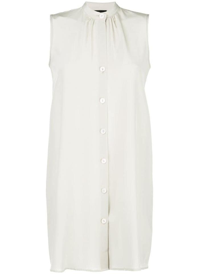 Voz Sleeveless Flared Top - Grey