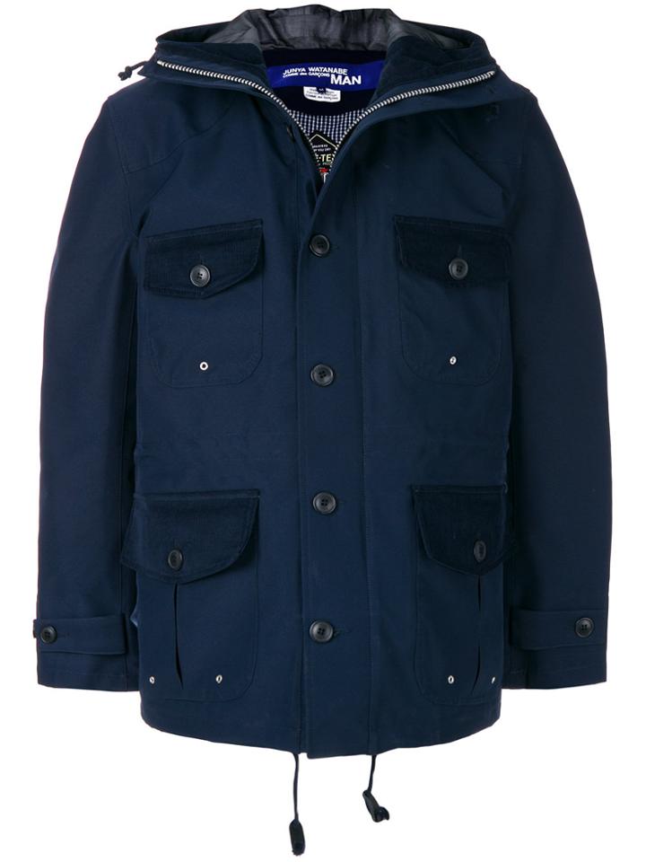 Junya Watanabe Man Hooded Jacket With Front Pockets - Black