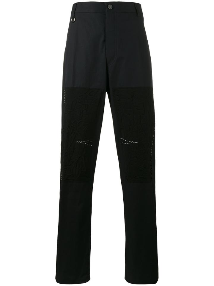 Lanvin Patch Straight-leg Trousers - Blue